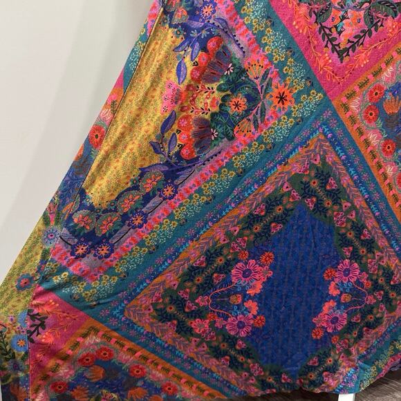 Natural Life NWT Stretch Jersey Maxi Skirt Multicolor Patchwork Hippie Festival - Picture 6 of 10